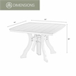 Dining Height Square Table in Light Grey/Black