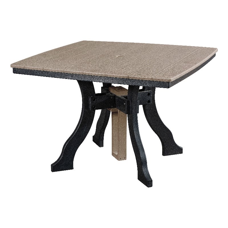 Dining Height Square Table in Weatherwood/Black