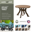 Dining Height Round Table in Aruba Blue/Black