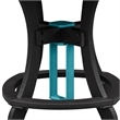 Dining Height Round Table in Aruba Blue/Black