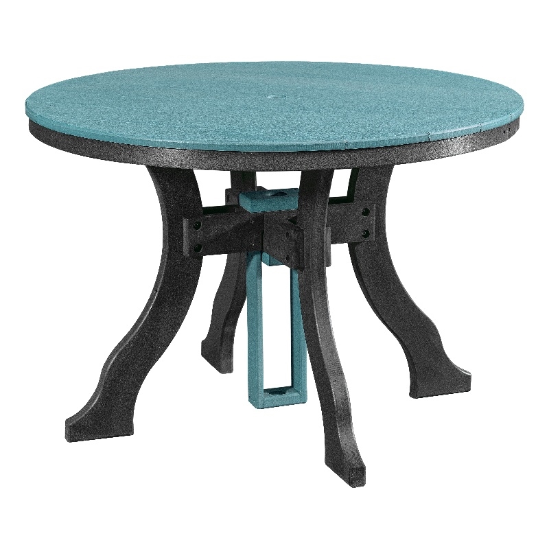 Dining Height Round Table in Aruba Blue/Black