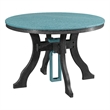 Dining Height Round Table in Aruba Blue/Black