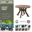 Dining Height Round Table in Blue/White