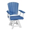 Dining Height Round Table in Blue/White