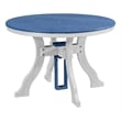 Dining Height Round Table in Blue/White