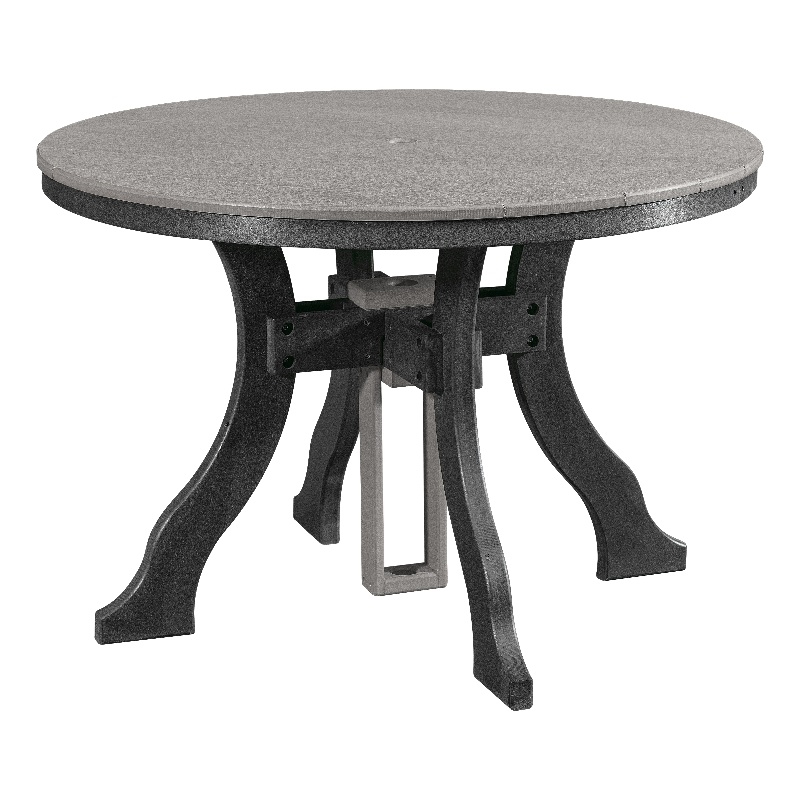 Dining Height Round Table in Light Grey/Black