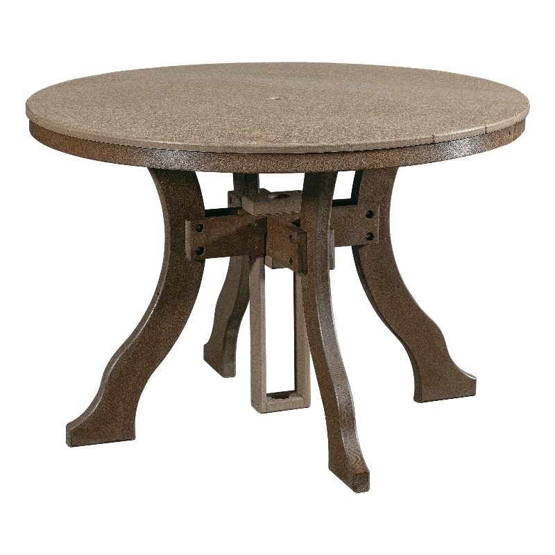 Dining Height Round Table in Weatherwood/Tudor