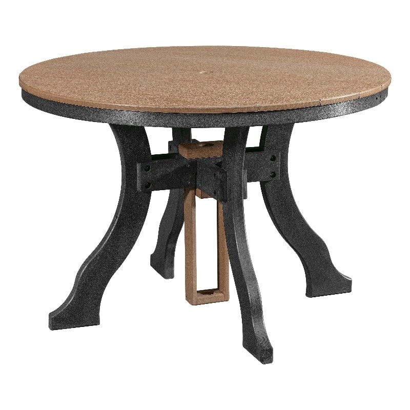 Dining Height Round Table in Cedar/Black