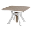 Dining Height Square Table in Weatherwood/White
