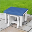 Gliding Ottoman in Blue/White