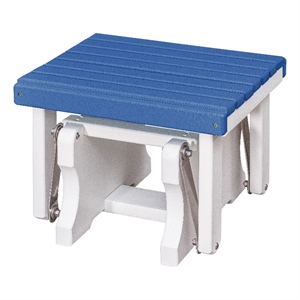 Gliding Ottoman in Blue/White