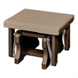 Gliding Ottoman in Weatherwood/Tudor Made in the USA