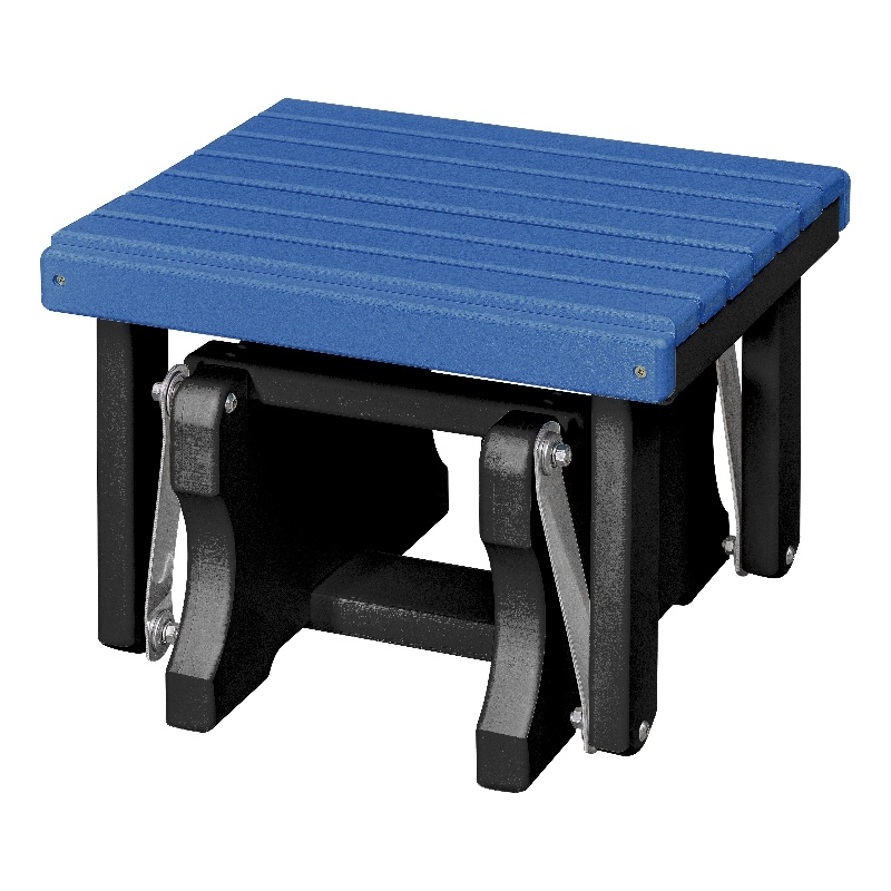 Gliding Ottoman in Blue/Black Made in the USA