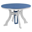 Five Piece Round Dining Height Dining Set in Blue/White