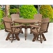Five Piece Round Dining Height Dining Set in Cedar/Tudor