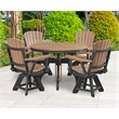 Five Piece Round Dining Height Dining Set in Cedar/Black