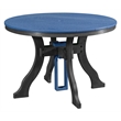 Five Piece Round Dining Height Dining Set in Blue/Black