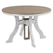 Five Piece Round Dining Height Dining Set in Weatherwood/White