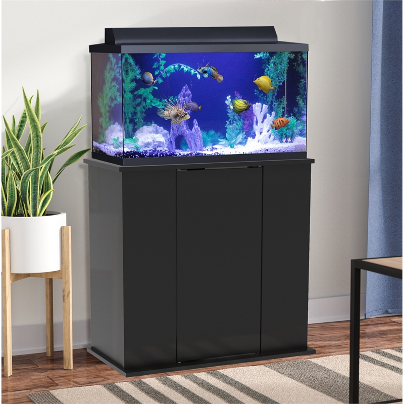 Aquatic Fundamentals 29/37 Gallon Black Upright Aquarium Stand