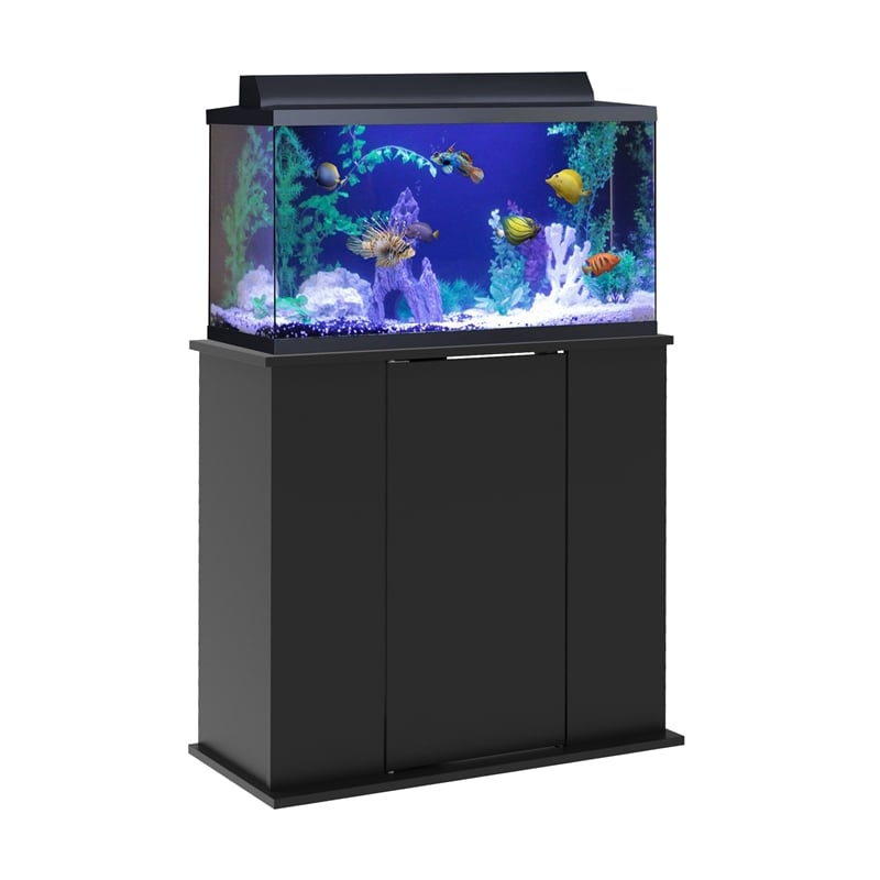 Aquatic Fundamentals 29/37 Gallon Black Upright Aquarium Stand