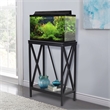 Aquatic Fundamentals 10 Gallon Steel X Frame Aquarium Stand with lower shelf