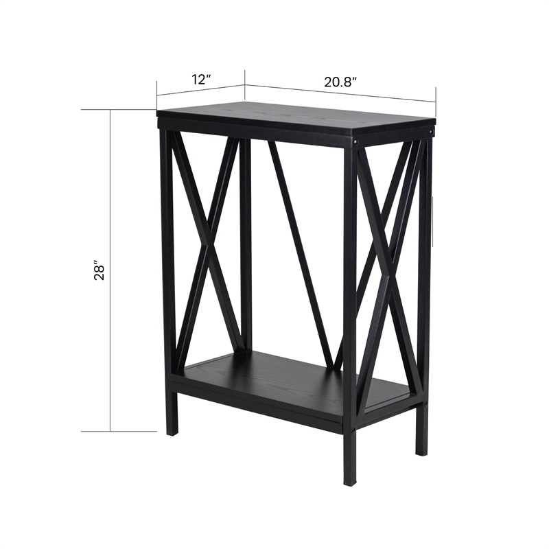 Aquatic Fundamentals 10 Gallon Steel X Frame Aquarium Stand with lower shelf