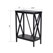 Aquatic Fundamentals 10 Gallon Steel X Frame Aquarium Stand with lower shelf