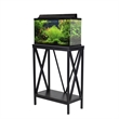 Aquatic Fundamentals 10 Gallon Steel X Frame Aquarium Stand with lower shelf