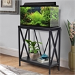 Aquatic Fundamentals 29/37 Gallon Steel X Frame Aquarium Stand with lower shelf