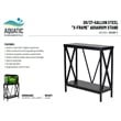 Aquatic Fundamentals 29/37 Gallon Steel X Frame Aquarium Stand with lower shelf
