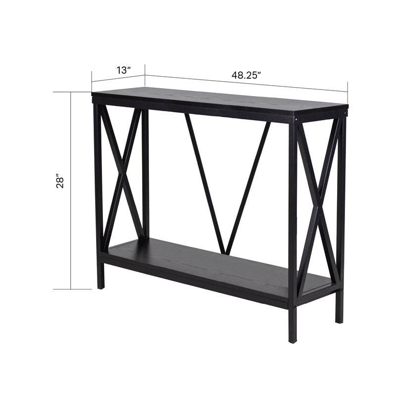 Aquatic Fundamentals 40/55 Gallon Steel X Frame Aquarium Stand with lower shelf