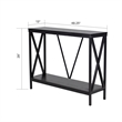 Aquatic Fundamentals 40/55 Gallon Steel X Frame Aquarium Stand with lower shelf