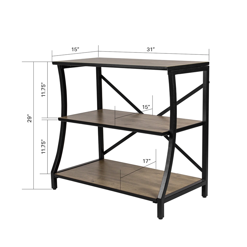 Aquatic Fundamentals 29/37 Gallon 3-Tier Aquarium Stand Swerved Front Leg