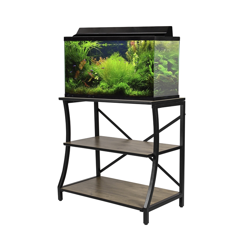 Aquatic Fundamentals 29/37 Gallon 3-Tier Aquarium Stand Swerved Front Leg