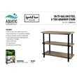 Aquatic Fundamentals 29/37 Gallon 3-Tier Aquarium Stand Gray Wash