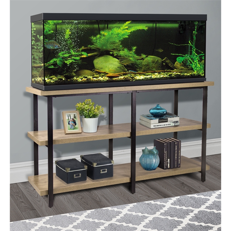 Aquatic Fundamentals 40/55 Gallon 3-Tier Aquarium Stand Gray Wash