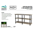 Aquatic Fundamentals 40/55 Gallon 3-Tier Aquarium Stand Gray Wash