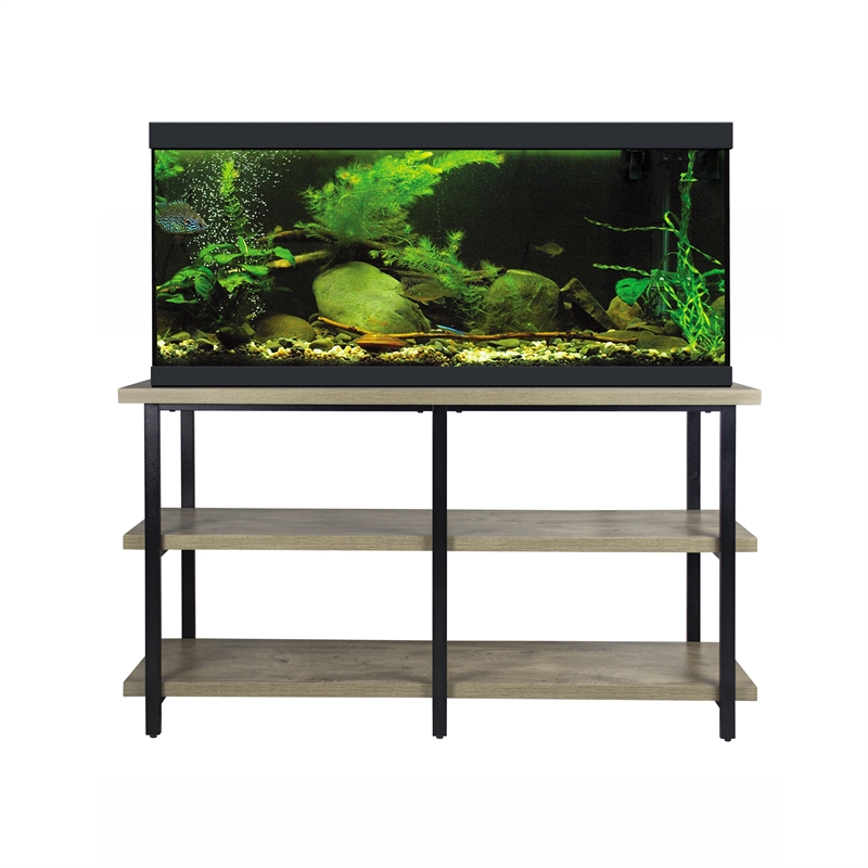 Aquatic Fundamentals 40/55 Gallon 3-Tier Aquarium Stand Gray Wash