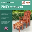 American Furniture Classics CEDAR Stationary Chair w Stationary Ottoman