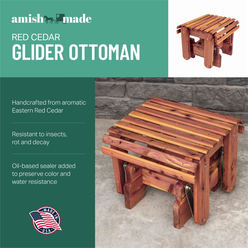 American Furniture Classics CEDAR Gliding Ottoman