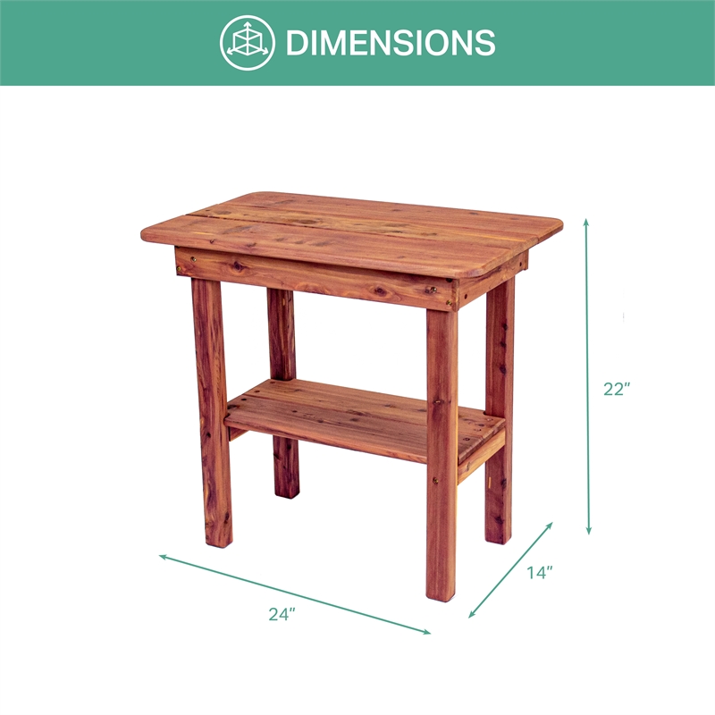American Furniture Classics CEDAR Rectangle Side table