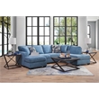 American Furniture Classics Bluebell U Shaped Sectional with 4 Throw Pillows