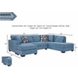 American Furniture Classics Bluebell U Shaped Sectional with 4 Throw Pillows