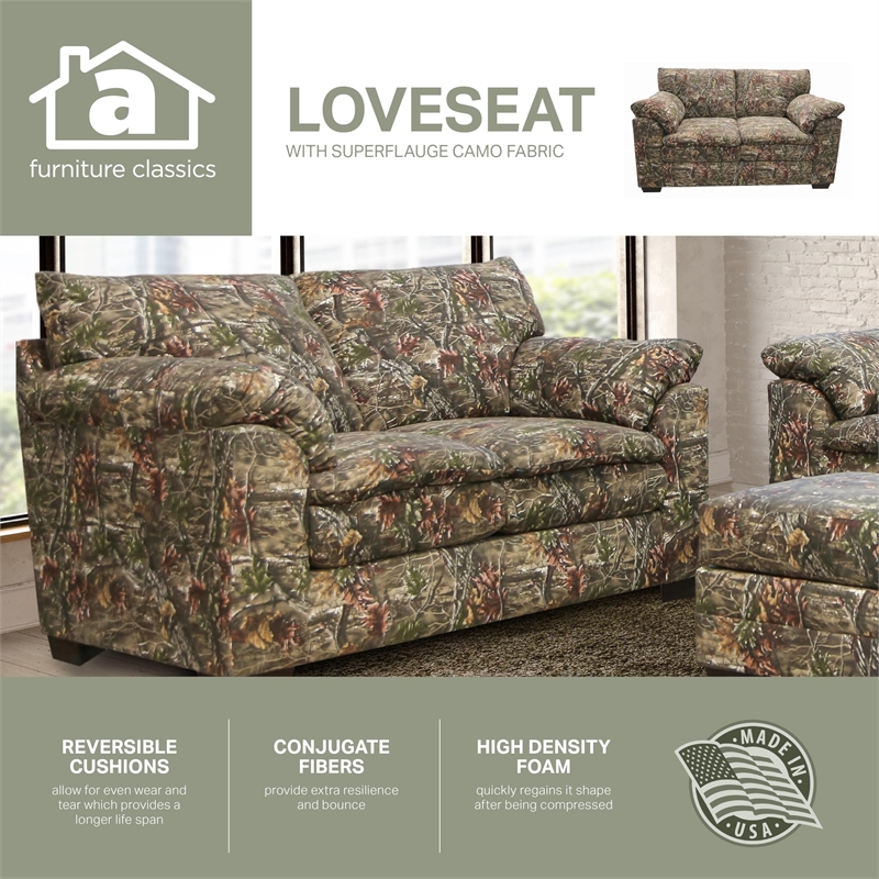 American Furniture Classics Model 8-020-A452V3 Loveseat in Superflauge Camo