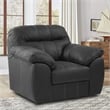 American Furniture Classics Rocker Recliner Chair in Black Faux Leather
