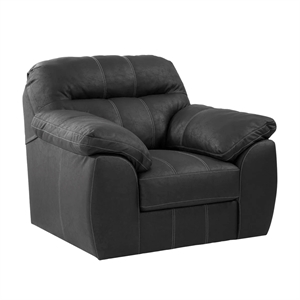 american furniture classics rocker recliner chair in black faux leather