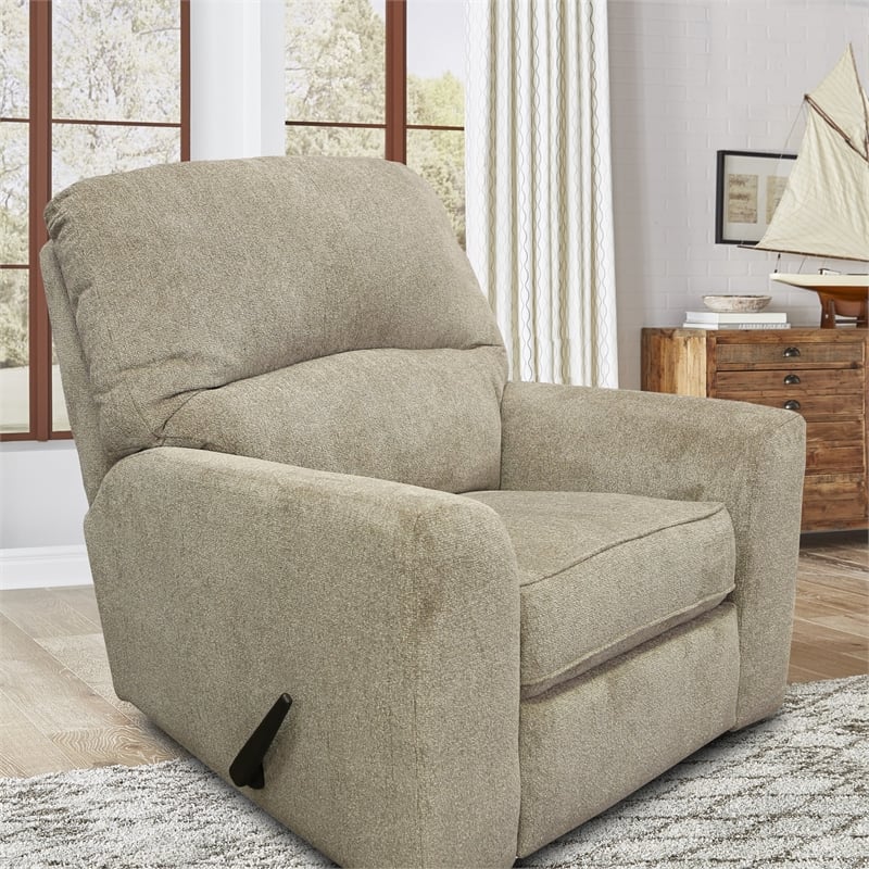 American Furniture Classics Rocker Recliner Chair in Beige Polyester