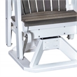 American Furniture Classics Fan Back Swivel Glider in Coastal Gray/White