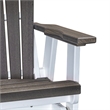 American Furniture Classics Fan Back Swivel Glider in Coastal Gray/White