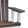 American Furniture Classics Fan Back Swivel Glider in Brazilian Walnut/White